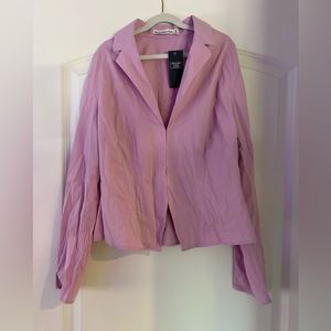 Pink eyelet clasp dress blouse